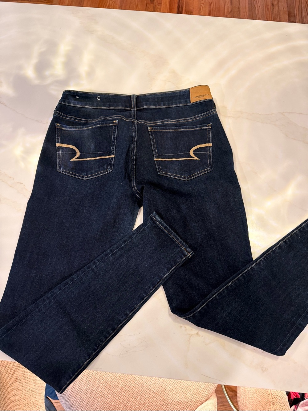 American Eagle Outfitters Women’s Skinny Jeans - Dark Blue Denim size 12 LONG